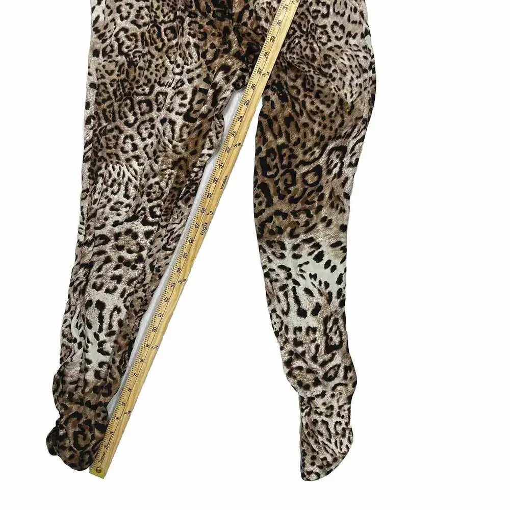 Nwt Guess Womens Size Small Leopard Cheetah Print Brown Pant Skinny Ruched NEW - Picture 7 of 9
